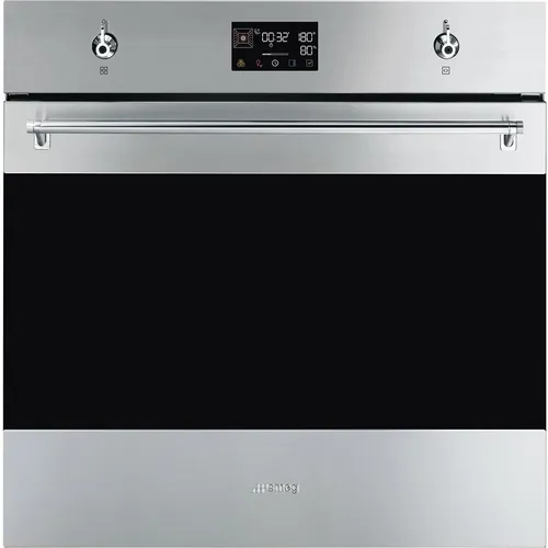Духовой шкаф электрический SMEG Classica SO6302S3PX, 67л, дверца с 3 стеклами, серебристый