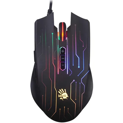 Мышь проводная A4TECH Bloody Q82, игровая, оптическая, USB, 6200dpi, черный и рисунок