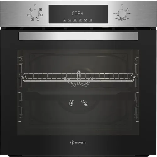 Духовой шкаф электрический Indesit IFE 3644 J IX, 72л, дверца с 2 стеклами, нержавеющая сталь