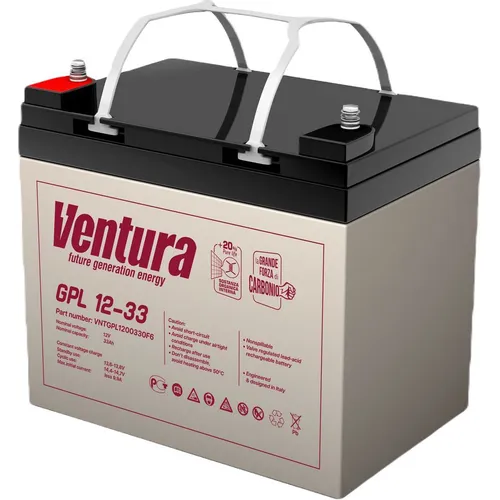 Аккумуляторная батарея VENTURA GPL 12-33 для ИБП, 12В, 33Ач [vntgpl1200330f6]