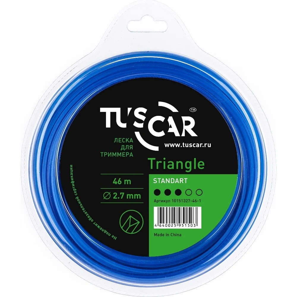 Леска для триммера TUSCAR Triangle Standart 10151327-46-1