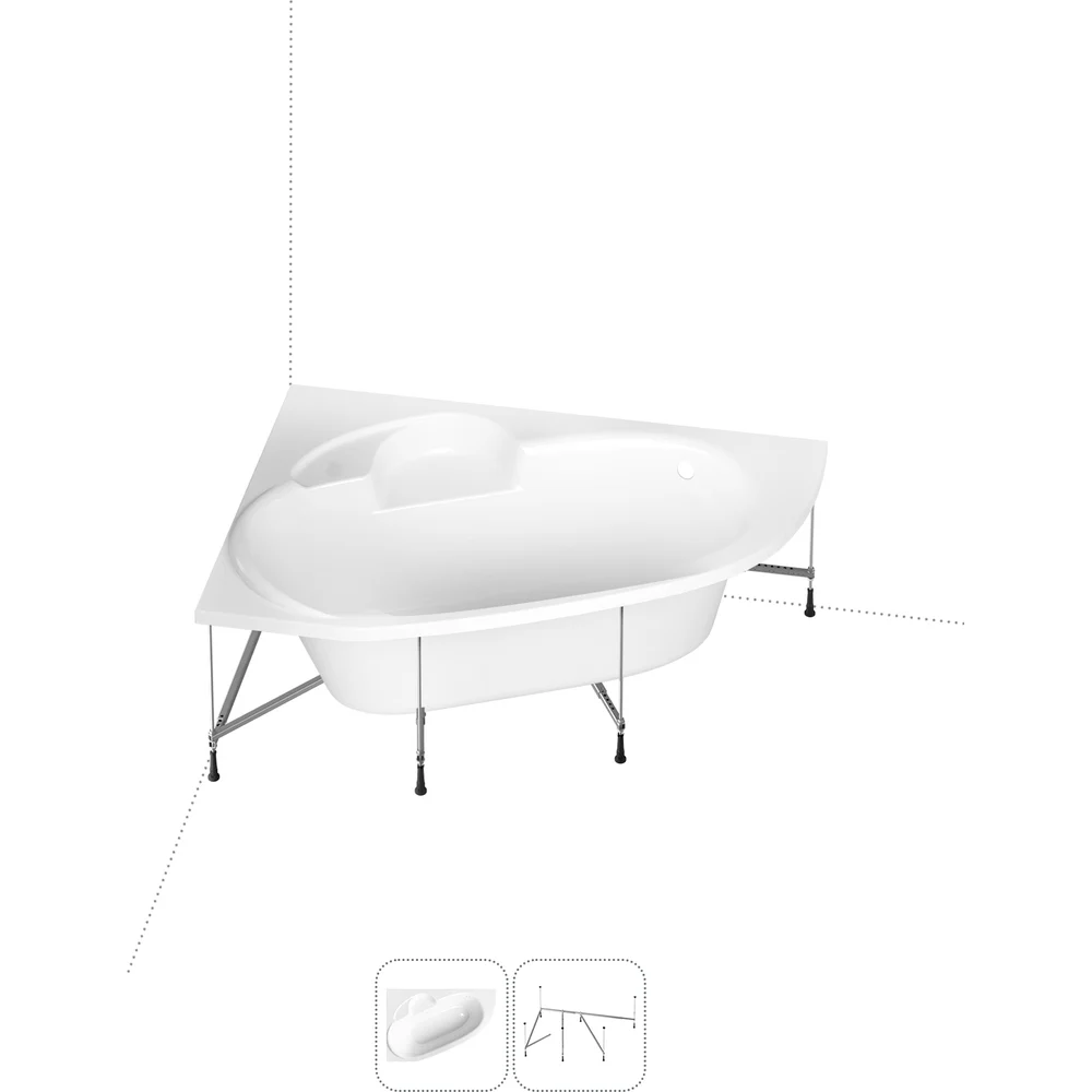 Угловая акриловая ванна Lavinia Boho Bell Pro S1-3702170L