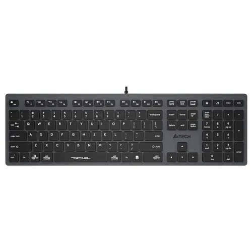 Клавиатура A4TECH Fstyler FX50, проводная, USB, ножничная, серый [fx50 grey]