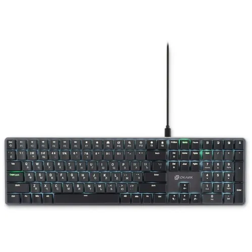 Клавиатура Oklick K953X, проводная, USB, механическая, черный/серый [1901086]