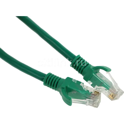 Патч-корд PREMIER PP6U-0.25M/G литой (molded), UTP, кат.6, 0.25м, 4 пары, 24AWG, алюминий омедненный, многожильный, зеленый