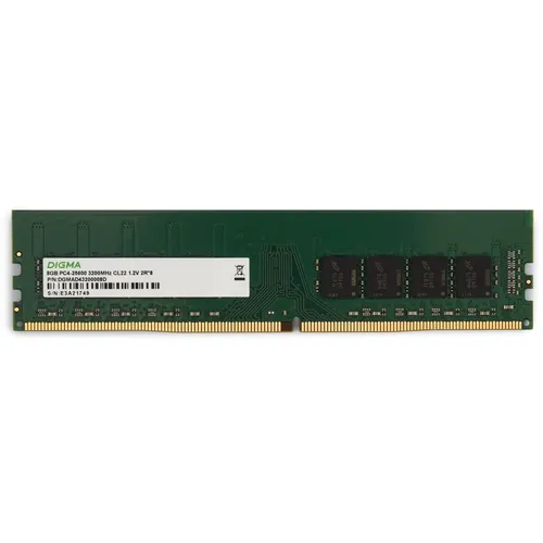 Оперативная память Digma DGMAD43200008D DDR4 - 1x 8ГБ 3200МГц, DIMM, Ret