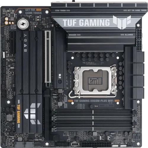 Материнская плата ASUS TUF GAMING B860M-PLUS WIFI, Socket LGA 1851, Intel B860, mATX, Ret