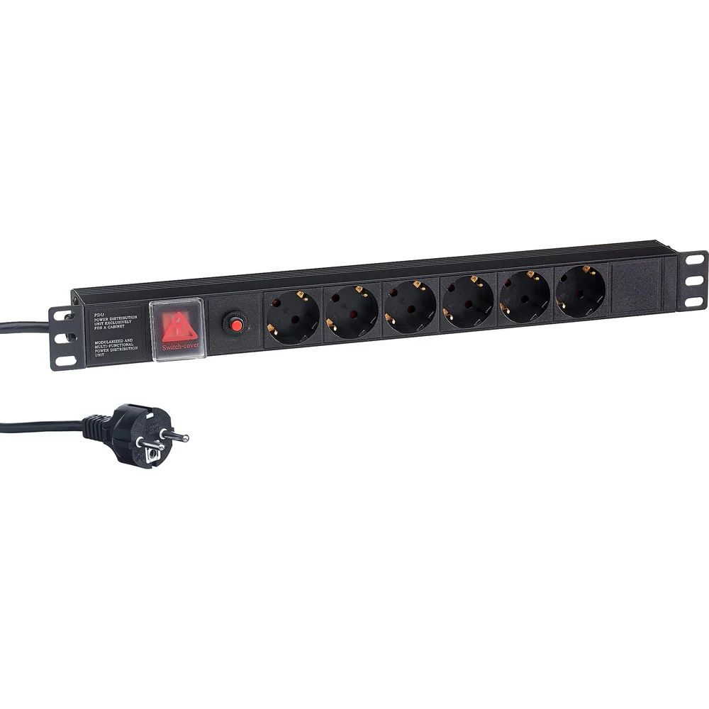 Блок розеток ExeGate ServerPro PDU-19H606 Al-6S-EU2CU-SW-O 280831