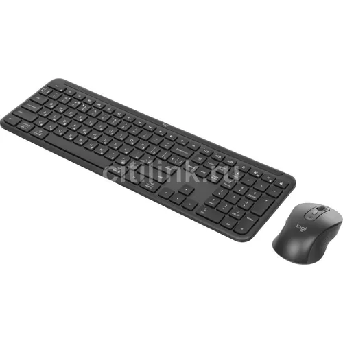 Комплект (клавиатура+мышь) Logitech MK950, USB, беспроводной, с гравировкой, черный [920-012500]