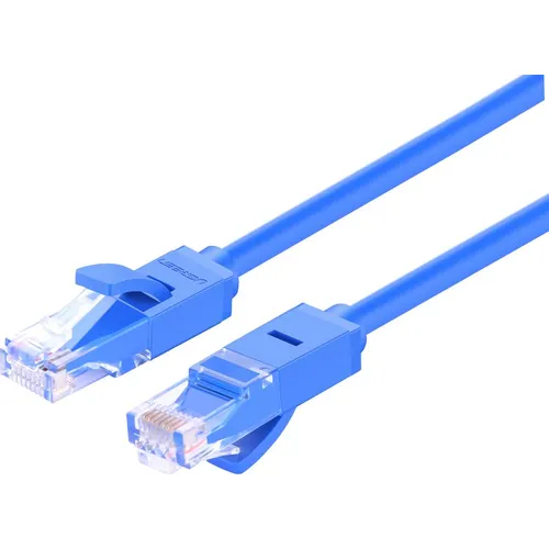 Кабель UGREEN NW102 литой (molded), UTP, кат.6, 2м, 4 пары, 26AWG, медь, многожильный, синий