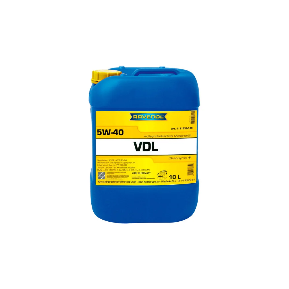 Моторное масло RAVENOL VDL SAE 5W-40, 10 л 1111132-010-01-999