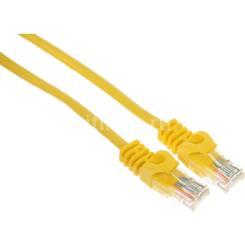 Патч-корд ITK Generica, вилка RJ-45, вилка RJ-45, кат.5E, ПВХ, 3м, желтый [pc05-c5eu-3m-g]