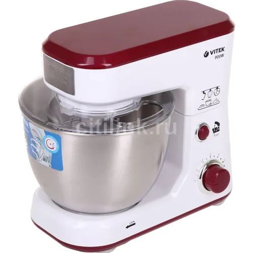 Миксер планетарный Vitek VT-1432, 900Вт, белый
