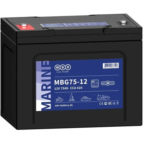 Аккумуляторная батарея WBR MBG75-12 для ИБП, 12В, 75Ач