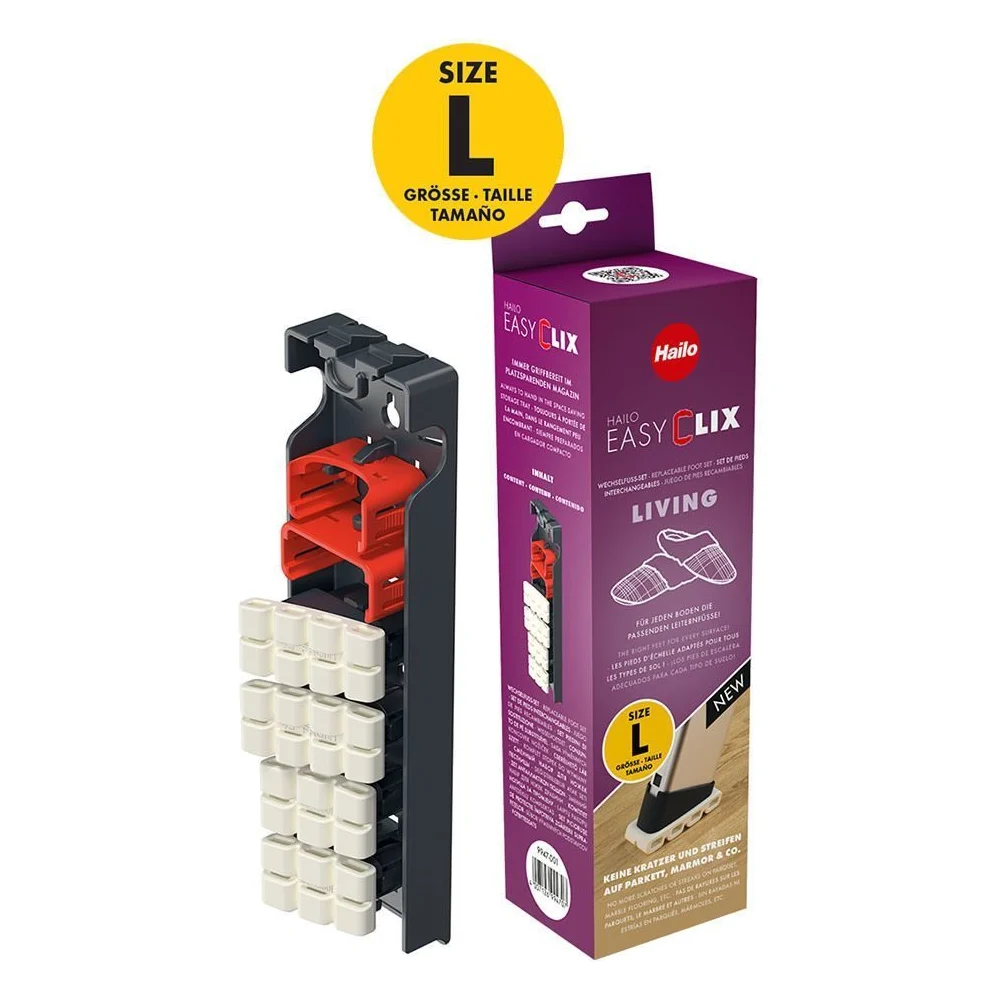 Набор насадок на ножки для стремянок Hailo Easy Clix Living Size L 9947-001