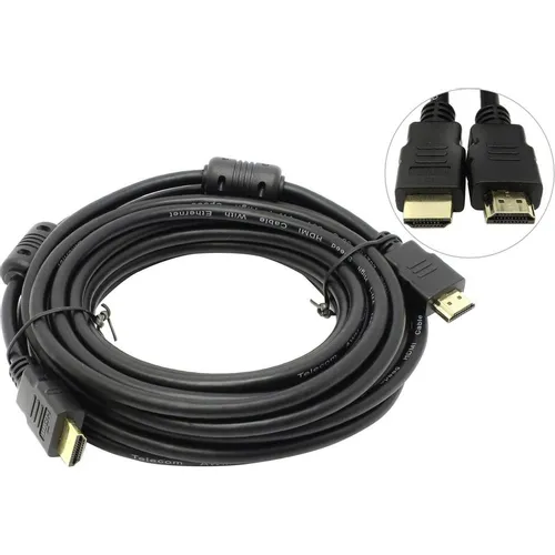 Кабель аудио-видео PREMIER 5-813, HDMI (m) - HDMI (m), ver 2.0, 15м, GOLD, ф/фильтр, черный [5-813 15.0]