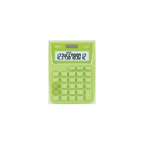 Калькулятор Deli E1238/GRN, 12-разрядный, зеленый