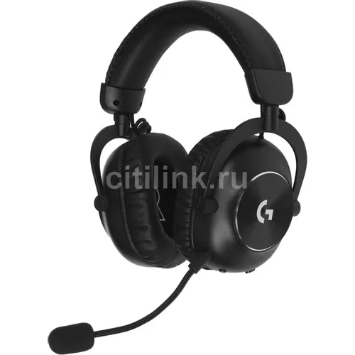 Гарнитура игровая Logitech G Pro X 2 Lightspeed, для компьютера и игровых консолей, мониторные, Bluetooth/радио/3,5 мм, черный [981-001265]