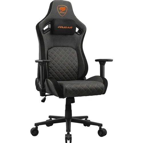 Кресло игровое COUGAR Defensor Gray F, ткань, до 120кг, топ-ган, регулируемые 4D подлокотники, серый/чёрный