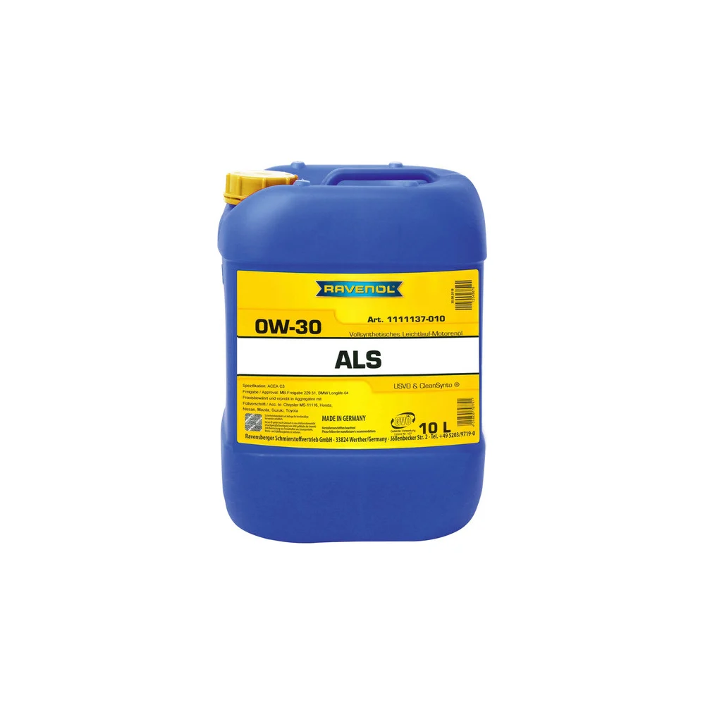 Моторное масло RAVENOL Arctic Low SAPS ALS SAE 0W-30, 10 л 1111137-010-01-999