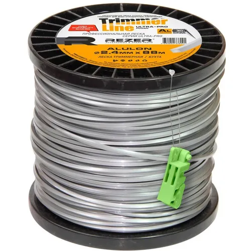 Леска для триммеров REZER Ultra-pro ALULON, 2.4мм, 88м [03.007.00006]