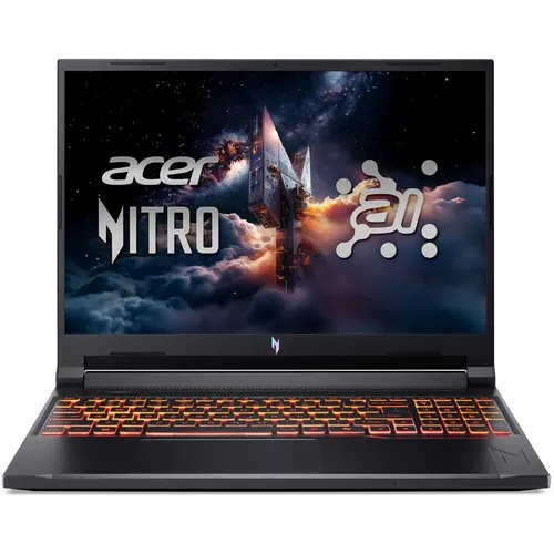 Ноутбук игровой Acer Nitro V 16 ANV16-42-R73R, 16", IPS, AMD Ryzen 7 260 3.8ГГц, 8-ядерный, 16ГБ DDR5, 512ГБ SSD, NVIDIA GeForce RTX 5070 для ноутбуков - 8 ГБ, без операционной системы, черный [nh.u1fer.001]