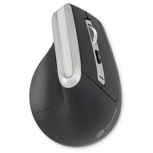 Мышь беспроводная Oklick 991MW, Bluetooth/Радио, вертикальная, оптическая, USB, USB-C, 2400dpi, серый [1885263]