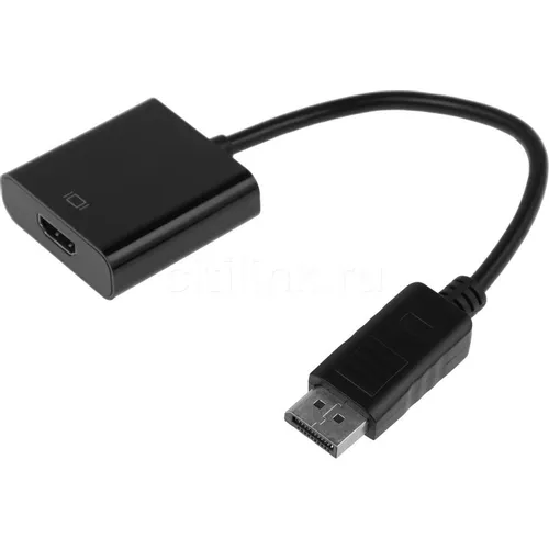 Кабель-переходник аудио-видео PREMIER H105, DisplayPort (m) - HDMI (f), ver 1.2, ver 1.4, 0.15м, черный [a3378]