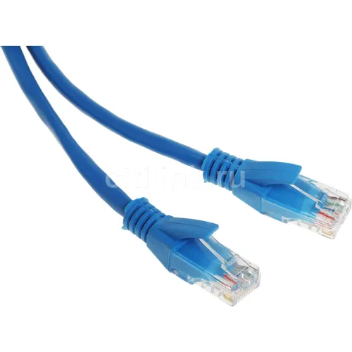 Патч-корд EXEGATE UTP-RJ45-RJ45-5e-3M-BL UTP, кат.5E, 3м, 4 пары, алюминий омедненный, многожильный, голубой