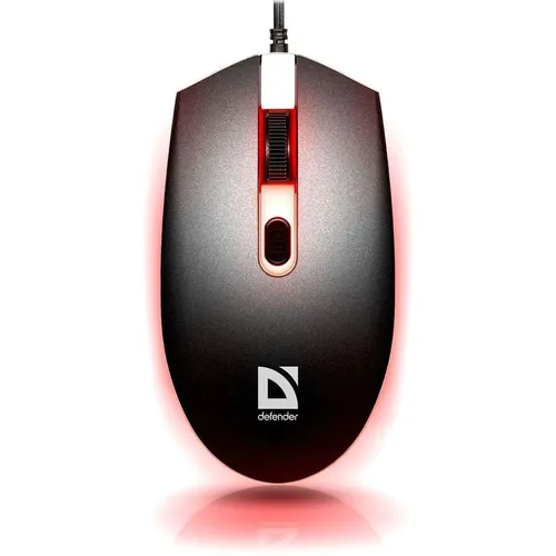 Мышь проводная Defender Dot MB-986, игровая, оптическая, USB, 1600dpi, черный [52986]