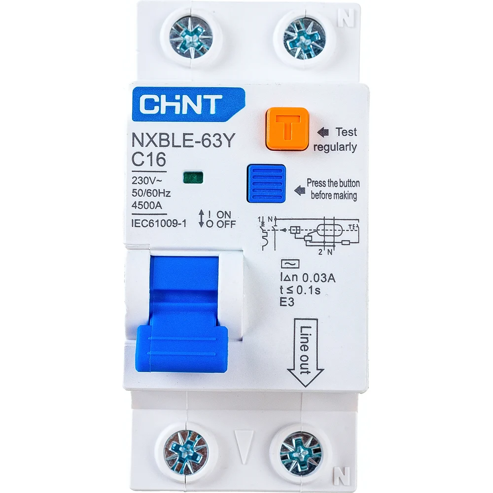 Дифференциальный автоматический выключатель CHINT NXBLE-63Y 105542