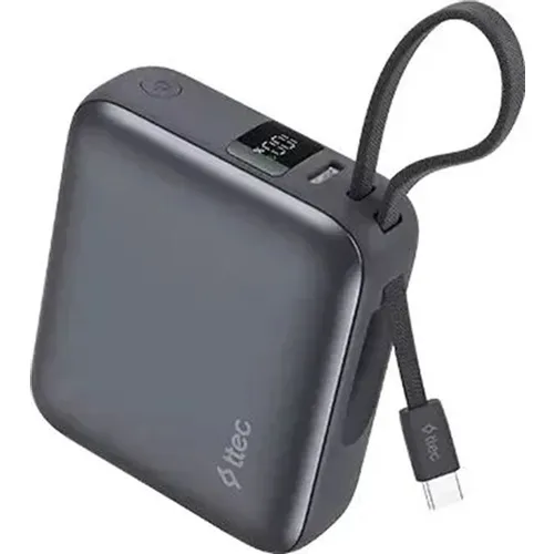Внешний аккумулятор (Power Bank) TTEC ReCharger Mini LCD, 10000мAч, серый [2bb232gr]
