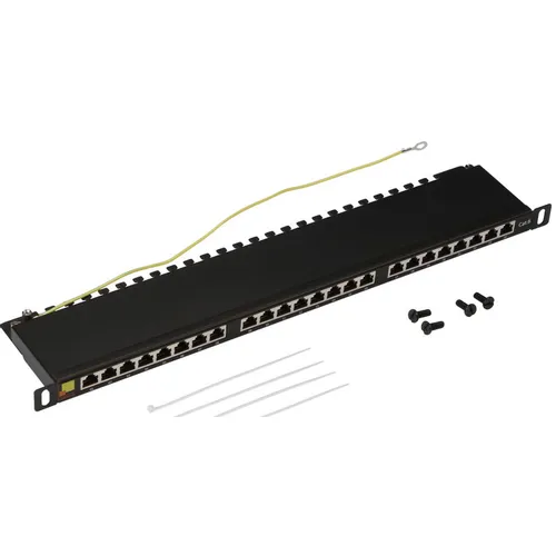 Патч-панель Lanmaster (LAN-PPC24S6) 19" 0.5U 24xRJ45 кат.5E STP