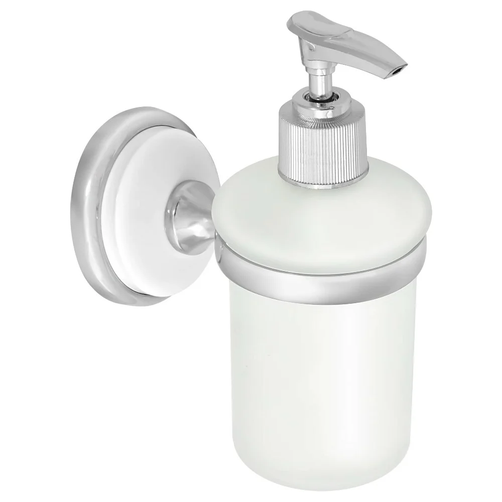 Стеклянный дозатор для жидкого мыла Solinne Blanco B-51106 2516.133