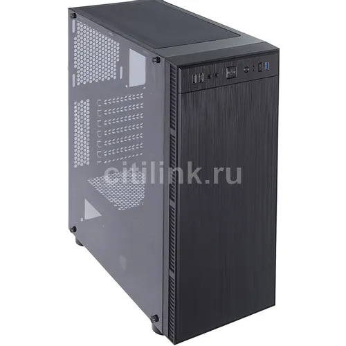 Корпус ATX Accord ACC-3407, Midi-Tower, без БП, черный