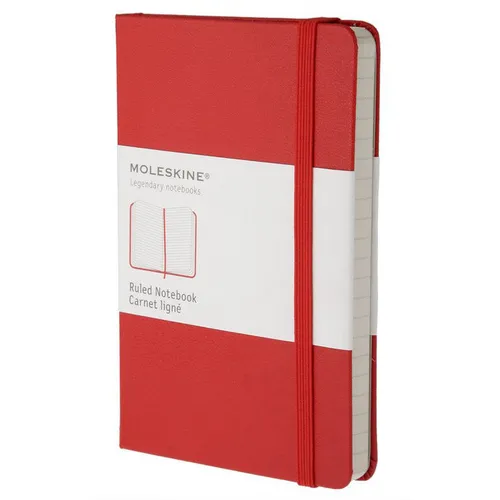 Блокнот Moleskine Classic, 192стр, в линейку, твердая обложка, красный [mm710r]