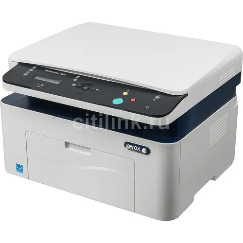 МФУ лазерное Xerox WorkCentre 3025 черно-белая печать, A4, белый [3025v_bi]