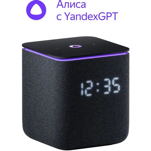 Умная колонка ЯНДЕКС Станция Миди 24Вт, с Алисой, черный [yndx-00054blk]