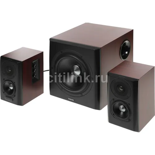 Колонки Bluetooth Edifier S350DB, 2.1, коричневый/ орех [s350db brown]