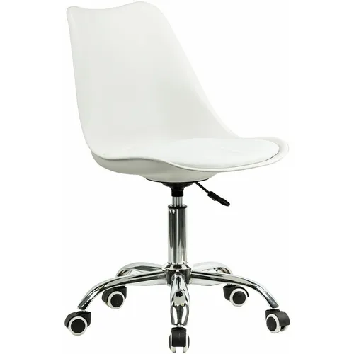 Кресло BRABIX Eames MG-310 CH, экокожа, до 100кг, белый