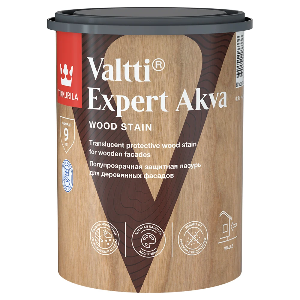 Высокоэффективная защитная лазурь Tikkurila VALTTI EXPERT AKVA 700009611