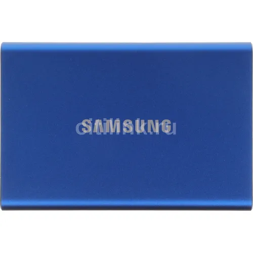 2ТБ Внешний диск SSD Samsung T7 MU-PC2T0H/WW, USB-C, запись - 1000МБ/с, чтение - 1050МБ/с, синий