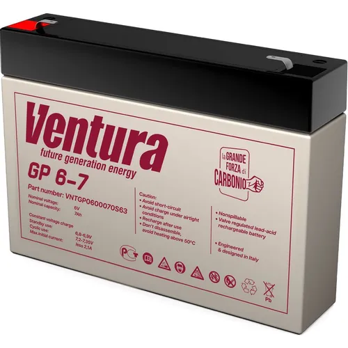 Аккумуляторная батарея VENTURA GP 6-7 для ИБП, 6В, 7Ач [vntgp0600070s63]