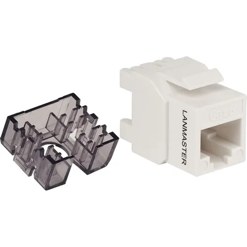 Модуль Lanmaster (LAN-OK45U6/180N-WH) информ. Keystone RJ45 кат.6 UTP бел.