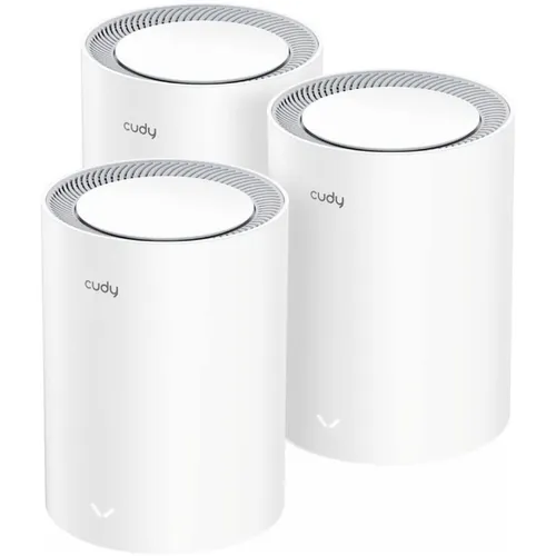 Бесшовный Mesh роутер CUDY M3600, Wi-Fi 7, BE3600, 2.4/5ГГц, 3 LAN, 1 WAN/LAN, белый, 3 шт. в комплекте [m3600(3-pack)]