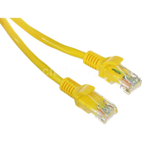 Патч-корд PREMIER PP10-0.5M/Y литой (molded), UTP, кат.5E, 0.5м, 4 пары, 26AWG, 0.02мм, медь, многожильный, желтый