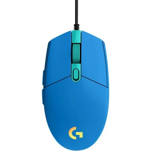 Мышь проводная Logitech G102 LightSync, игровая, оптическая, USB, 8000dpi, синий [910-005810]
