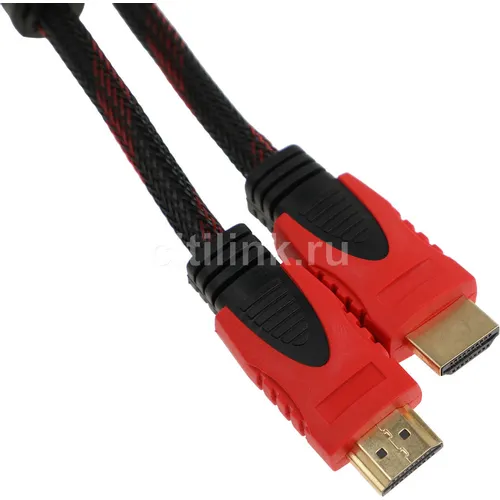 Кабель соединительный аудио-видео PREMIER 5-813R, HDMI (m) - HDMI (m), ver 1.4, 20м, ф/фильтр, черный/красный [5-813r 20.0]