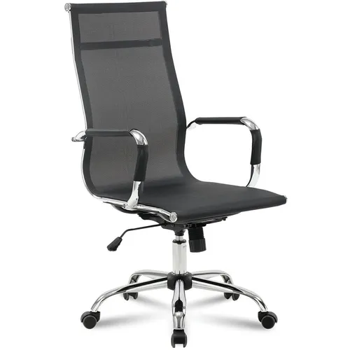 Кресло BRABIX Line EX-530, сетка, до 120кг, топ-ган, фиксированные подлокотники, черный