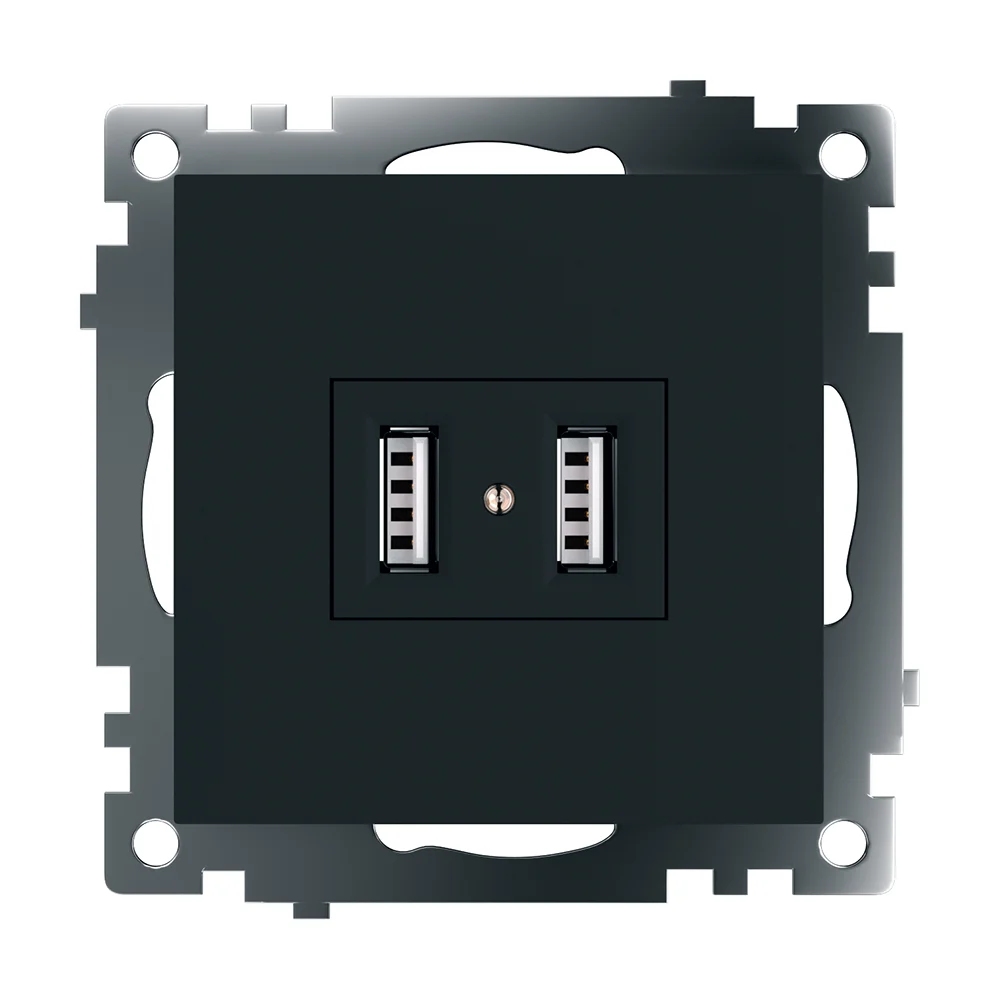 Двухместная usb-розетка STEKKER GLS10-7115-05 Катрин 39616